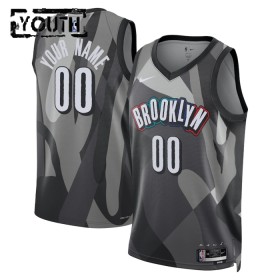 Camiseta Niños Brooklyn Nets Personalizadas 2024-25 Nike City Edition Gris Swingman
